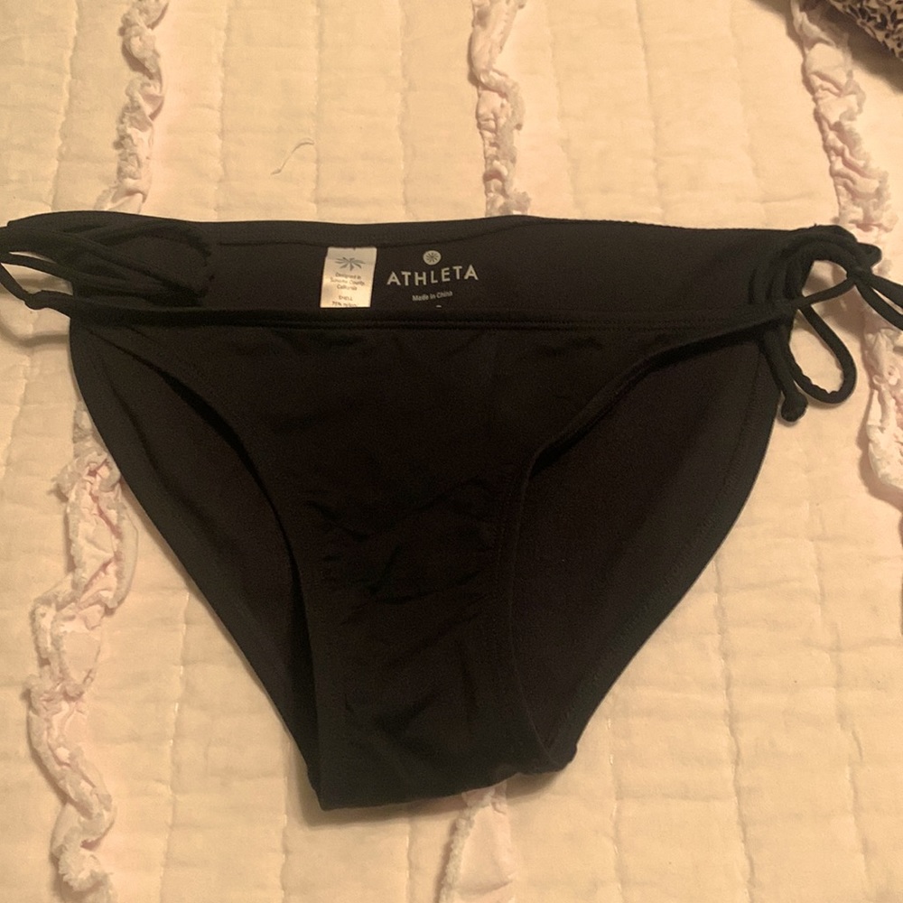 Black string bikini bottom